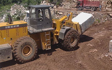 XIAJIN forklift loader quarry work marble granite quarry block handler equipment